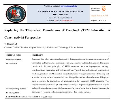 Exploring the Theoretical Foundations of Preschool STEM Education: A ...