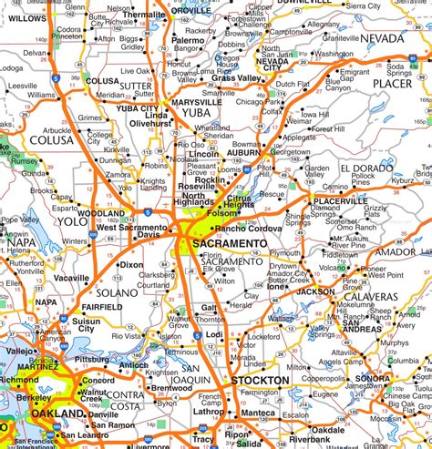 Map Of Sacramento And Surrounding Cities