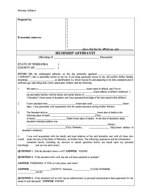Affidavit Of Heirship - Fill and Sign Printable Template Online