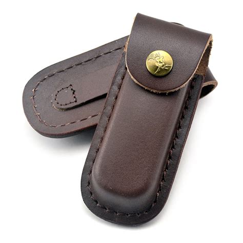 Portable Folding Knife Storage Sheath Pouches with Belt Loop Leathers ...