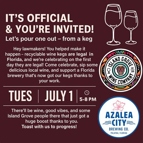 WINE ON TAP: First Pour Celebration - Visit Palatka