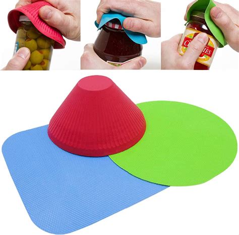 Jar Gripper, Multi Purpose Reusable Rubber Gripper Jar Opener Gripper ...