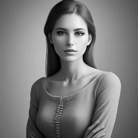 Portrait of beautiful woman, gray tones, solemn and elegant, pro... - Arthub.ai