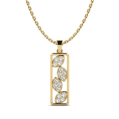 Order Women's Pendant Taut in Round cut 0.16 Carat 14k Yellow Gold ...