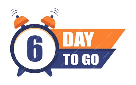 Premium Vector | 6 day to go last countdown for offer, sales, discount ...