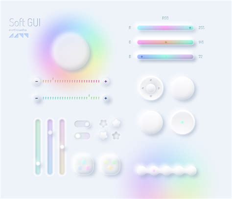 Free Neumorphic GUI Unicorn Style | Weather app design, Weather app ...