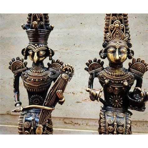 Buy Rare Find Ancient Dokhra Art Tribal Couple Online - Artociti