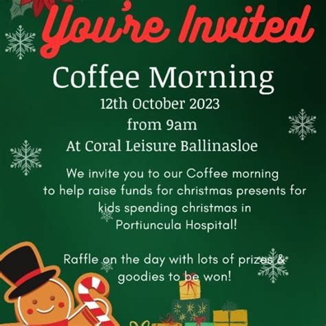 Coffee Morning in aid of kids spending Christmas in Portiuncula ...