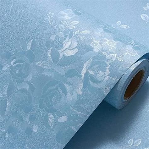 Wall Stickers Wallpaper(45cmx5m) (24Sq Ft) Blue Flower Sticker ...
