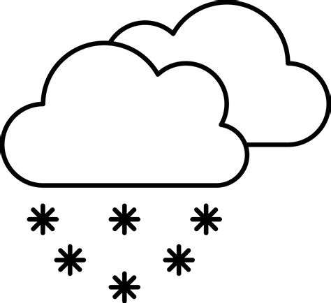 Snow Falling Clipart Black And White