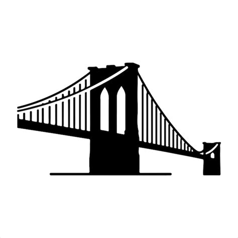 Minimal bridge silhouette vector | Premium AI-generated vector
