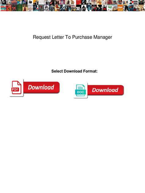 Fillable Online Request Letter To Purchase Manager. Request Letter To ...
