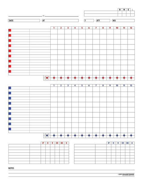6 Baseball Score Sheet Template Sampletemplatess Billing Format For