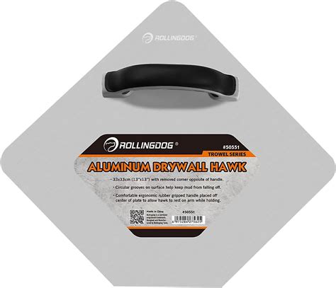 Rollingdog Aluminium Drywall Hawk 13" x 13"