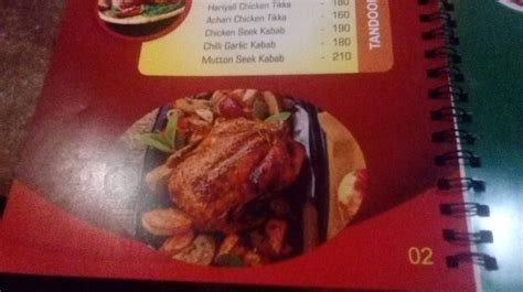 Menu at Taj restaurant, Erode
