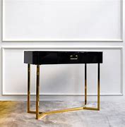 Image result for Slim Gold Console Table