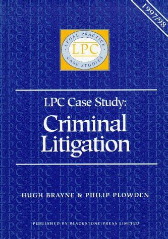 Buy Criminal Litigation 1997-98 (Legal Practice Course Case Study S ...