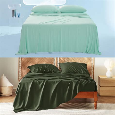 Amazon.com: Bedsure Cooling Sheets Queen Size, Bundle Rayon Derived ...