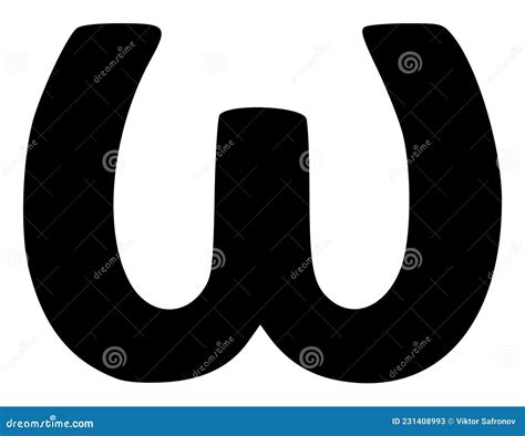 Vector Omega Greek Lowercase Symbol Flat Icon Illustration Stock Vector ...