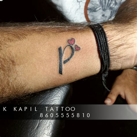 P Letter Tattoo Designs