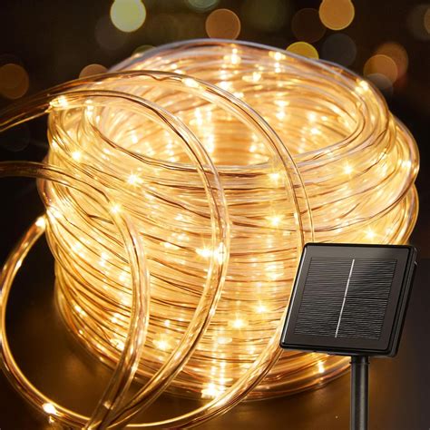 Amazon.com: Brightown Solar Rope Lights, 39FT 100LED Outdoor Solar ...