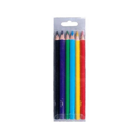 Jumbo Color Pencils – Set of 6 Vibrant & Easy-Grip Pencils for Kids ...