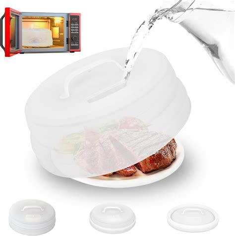 Amazon.com: Microwave Splatter Cover, 11.8" Foldable Silicone Clear ...