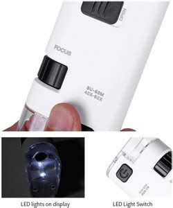 pullox Microscope power 40x60x zoom capacity Crystal Clear Pocket Hand ...