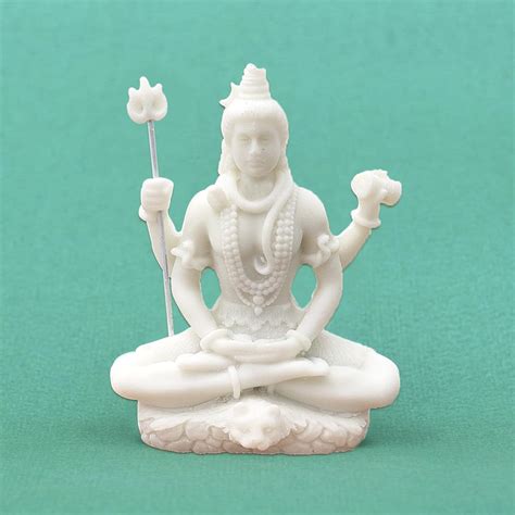 Buy Natali Traders White Shiv Ji Murti for Car Dashboard Idols for Home ...