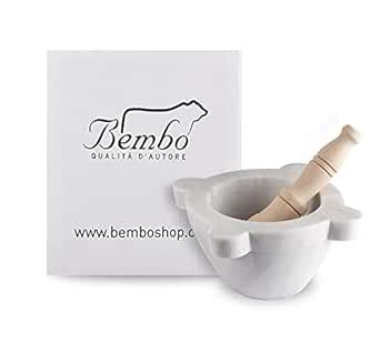 Bembo Mortar in White Carrara Marble with Pestle Made in Italy - for ...