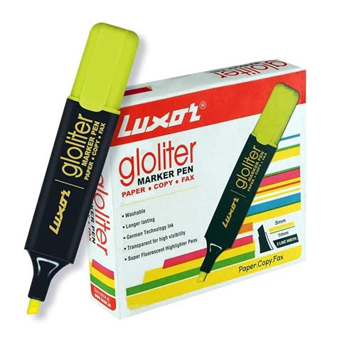Luxor 887 N Highlighter - Yellow - Box of 10: Amazon.in: Office Products