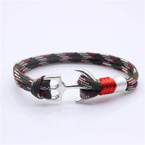 Printed Braided Unisex Anchor Bracelet (Random Prints) – 99wholesale