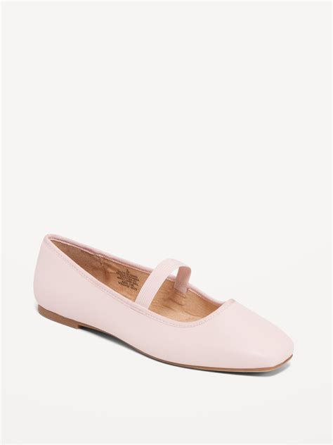 Mary Jane Square-Toe Ballet Flats | Old Navy | Pink ballet flats, Mary ...