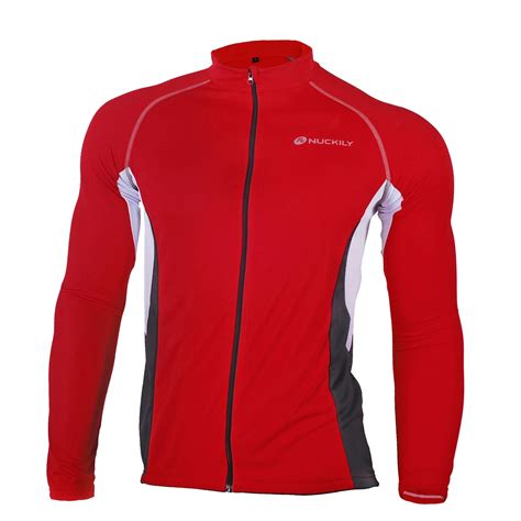 Buy Nuckily Mycycology MH008 Full Sleeves Cycling Jersey Red Online in ...