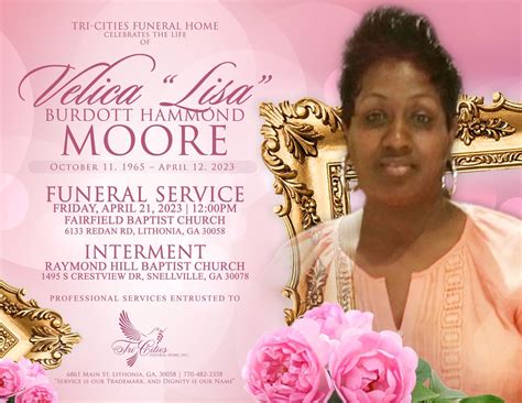 Velica Burdott Moore Obituary in Lithonia at Tri-Cities Funeral Home | Obit