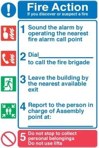RLDigitalUnits Fire action pictorial sign Emergency Sign Price in India ...