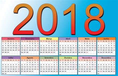 Calendario 2018 en castellano para imprimir: completo y de gran tamaño