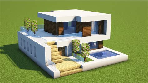 Image result for Halny Minecraft House Tutorial with Pool