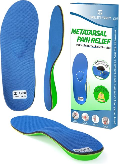 Trustfeet Arch Support Metatarsal Pain Relief Insoles for Metatarsalgia ...