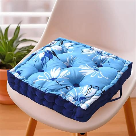 Kuber Industries Square Chair Pad|Comfortable Floral Design Seat ...