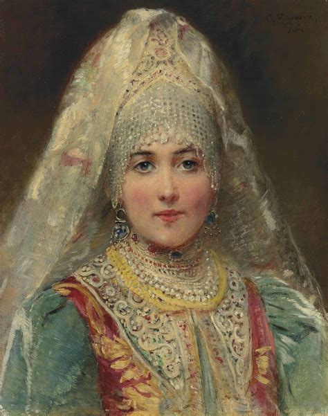 Konstantin Makovsky - Boyaryshnya | Russian art, Russian beauty, Beauty paintings