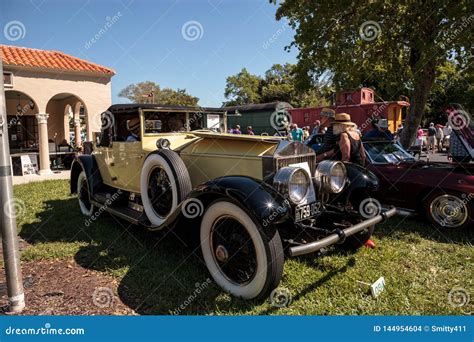 Yellow 1926 Rolls Royce Silver Ghost at the 32nd Annual Naples Depot ...