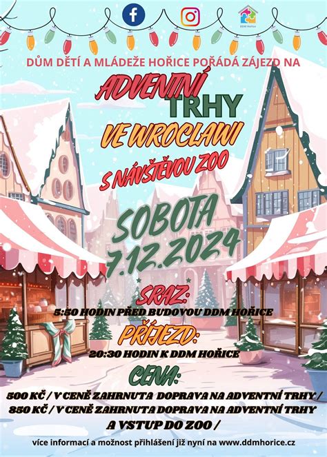 Jednodenní zájezd na Adventní trhy ve Wroclawi s návštěvou ZOO, Žižkova ...