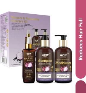 WOW SKIN SCIENCE Red Onion Black Seed Oil Ultimate Hair Care Kit ...