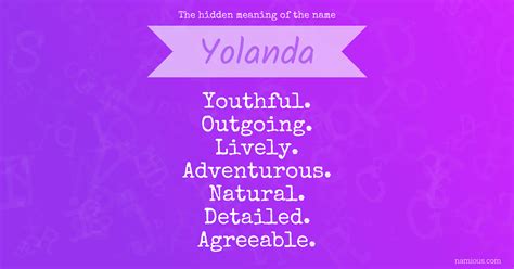 Yolanda Name Origin