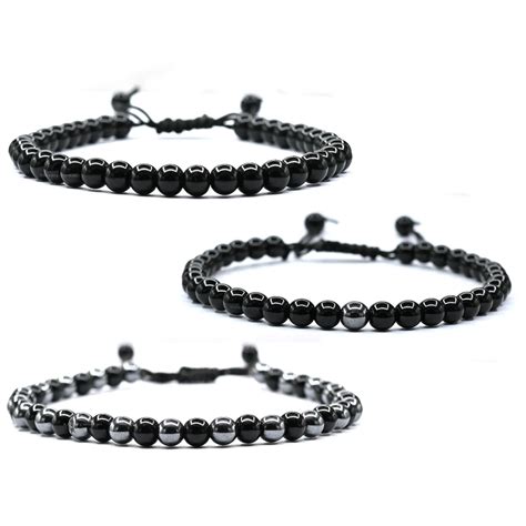 Anti Swelling Black Obsidian Hematite Anklet - Premium Crystal Anklets ...
