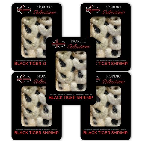 Nordic Catch Super Colossal Black Tiger Shrimp, India | Ubuy