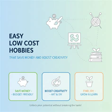 Easy Low Cost Hobbies That Save Money and Boost Creativity