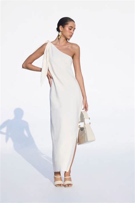 White Tie Up One Shoulder Summer Dress – Styched Fashion