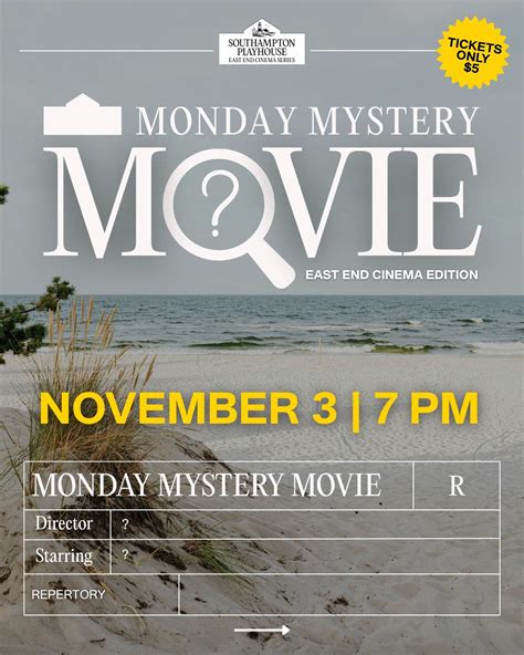 Nov 3 | MONDAY MYSTERY MOVIE: East End Cinema Edition | Southampton, NY ...